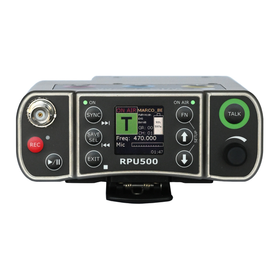 WisyCom RPU500-Tx User Manual