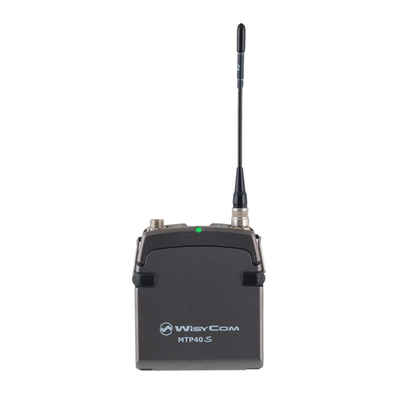 WisyCom MTP Series Quick User Manual