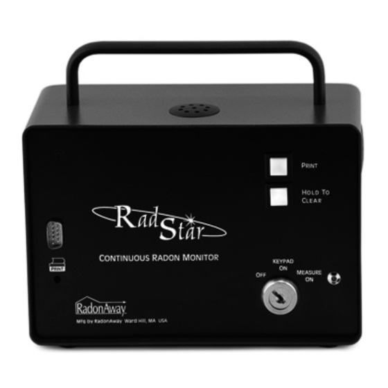 RadonAway RadStar RS300 Operating Instructions Manual