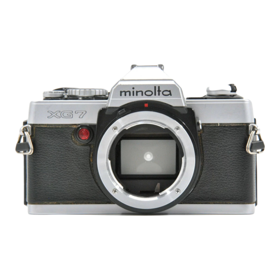 Minolta XG-7 Owner's Manual
