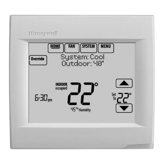 HONEYWELL VISIONPRO SERIES THERMOSTAT USER MANUAL | ManualsLib