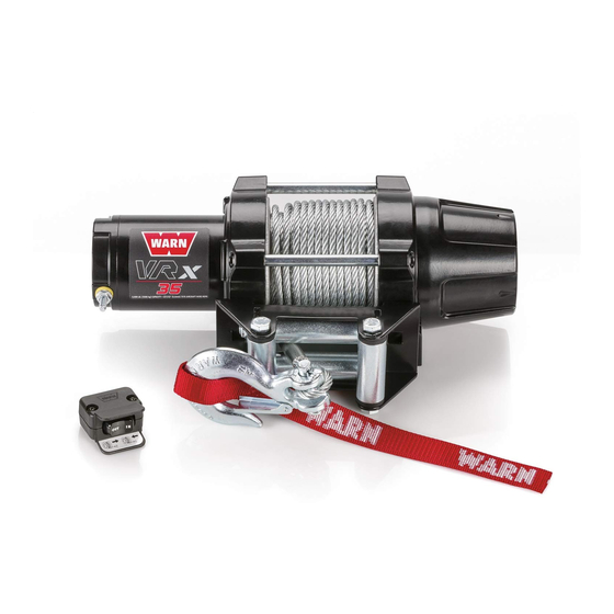 WARN VRX 25 WINCH OPERATOR'S MANUAL | ManualsLib