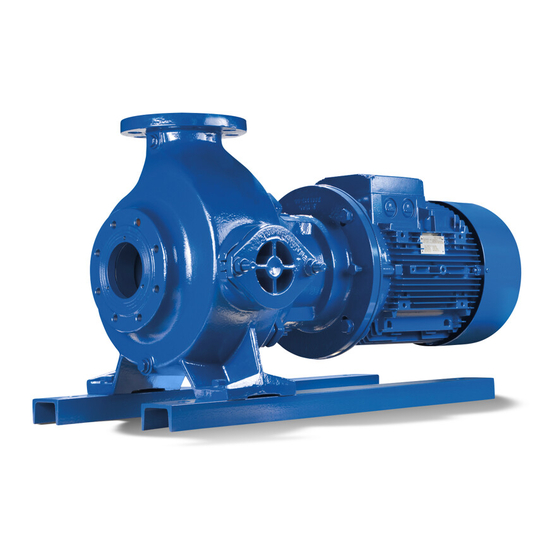 KSB SEWABLOC SERIES WATER PUMP INSTALLATION & OPERATING MANUAL | ManualsLib