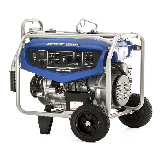YAMAHA EF7200E PORTABLE GENERATOR OWNER'S MANUAL ManualsLib