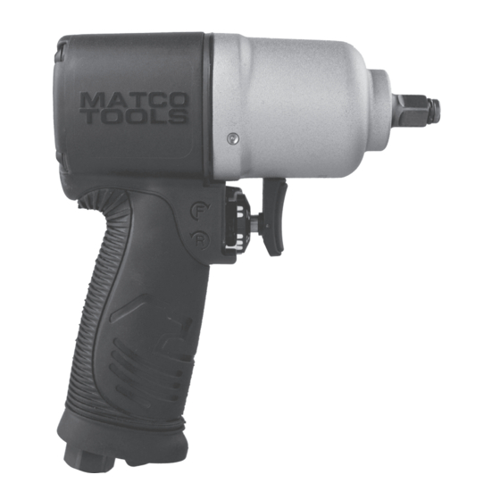 MATCO TOOLS MT2138 IMPACT DRIVER OPERATING INSTRUCTIONS MANUAL | ManualsLib