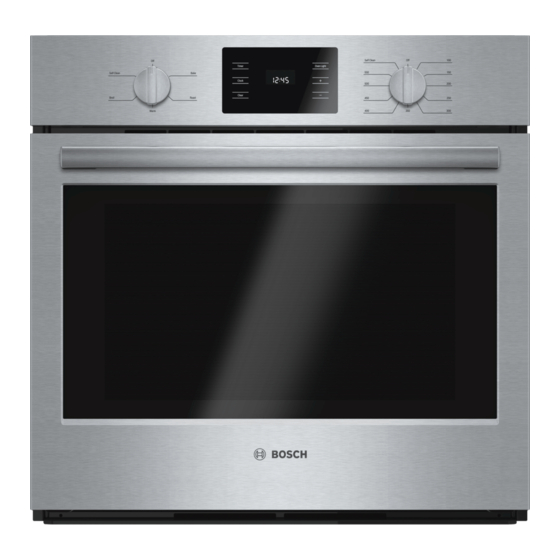 BOSCH BENCHMARK 500 SERIES OVEN INSTALLATION MANUAL ManualsLib