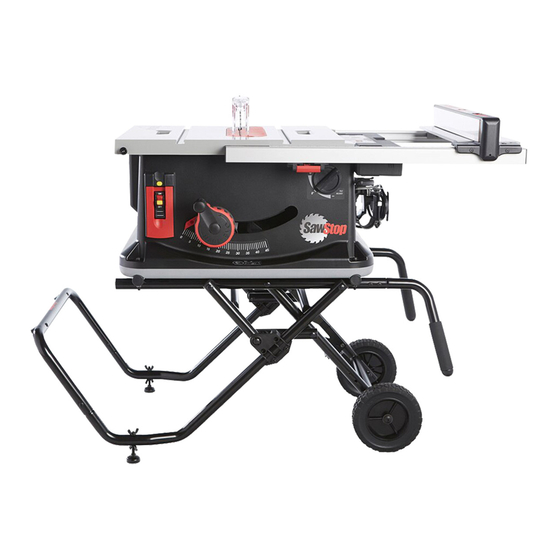 SAWSTOP JOBSITE SAW SAW GETTING STARTED | ManualsLib