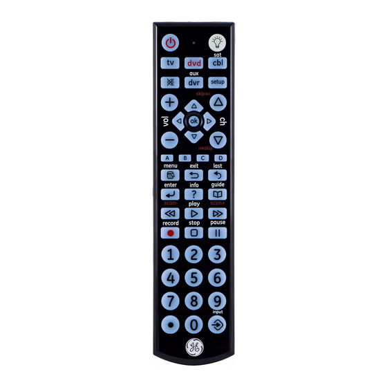 general electric universal remote codes