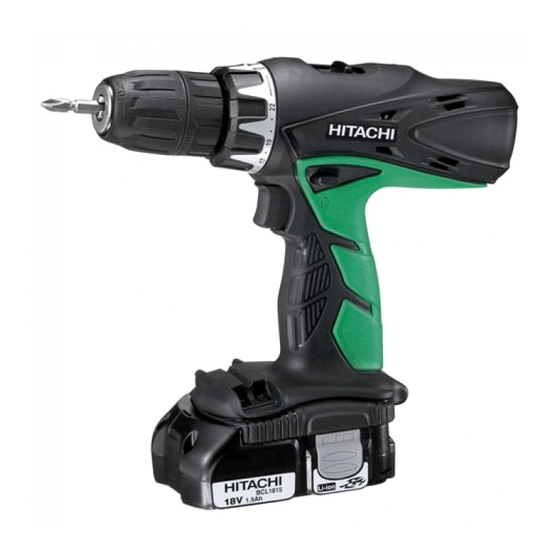 Hitachi Koki DV 18DCL2 Handling Instructions Manual