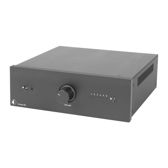 Box-Design Pro-Ject Pre Box RS Instructions For Use