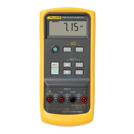 Fluke 715 Instruction Sheet