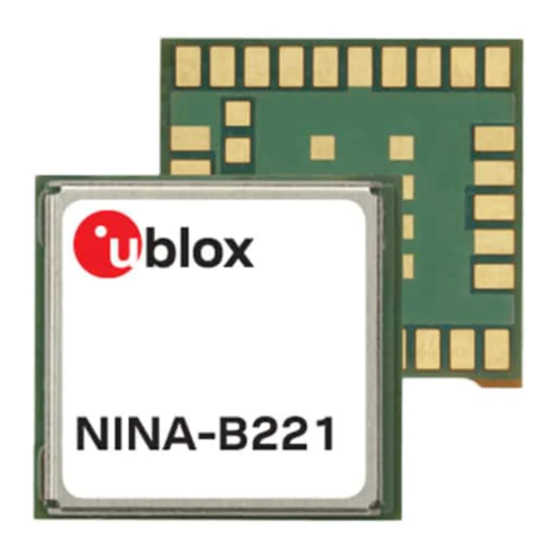 UBLOX NINA-B2 SERIES SYSTEM INTEGRATION MANUAL Pdf Download | ManualsLib