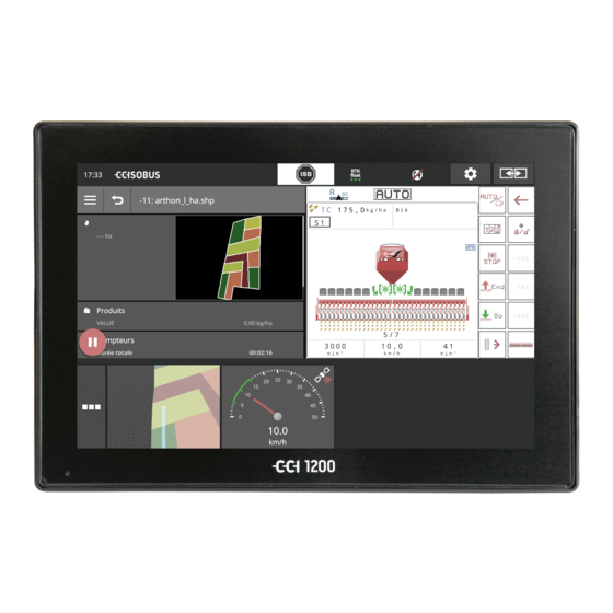 CCISOBUS CCI 1200 TOUCH TERMINAL OPERATING INSTRUCTIONS MANUAL