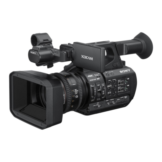 Sony PXW-Z190V Operating Instructions Manual