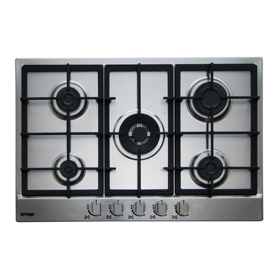 OMEGA OCG755FX COOKTOP USE, INSTALLATION AND MAINTENANCE INSTRUCTIONS ManualsLib