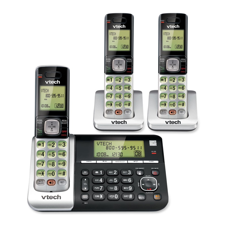 VTECH CS6758-3 CORDLESS TELEPHONE USER MANUAL | ManualsLib