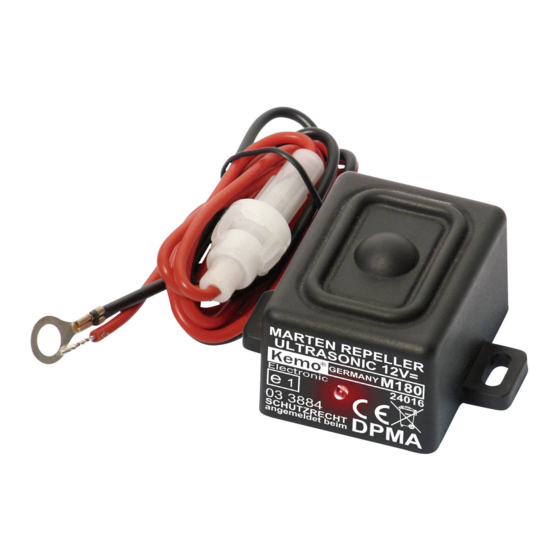Kemo Electronic M180 Quick Start Manual