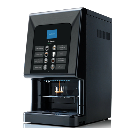 item fare trunk SAECO PHEDRA EVO D.A. 5P2015 COFFEE MAKER OPERATION AND MAINTENANCE |  ManualsLib