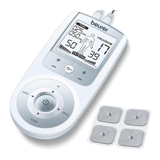 BEURER EM44 INSTRUCTIONS FOR USE MANUAL Pdf Download ManualsLib