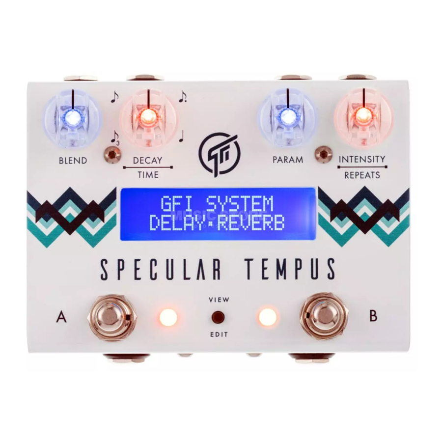 GFI SYSTEM SPECULAR TEMPUS USER MANUAL Pdf Download ManualsLib