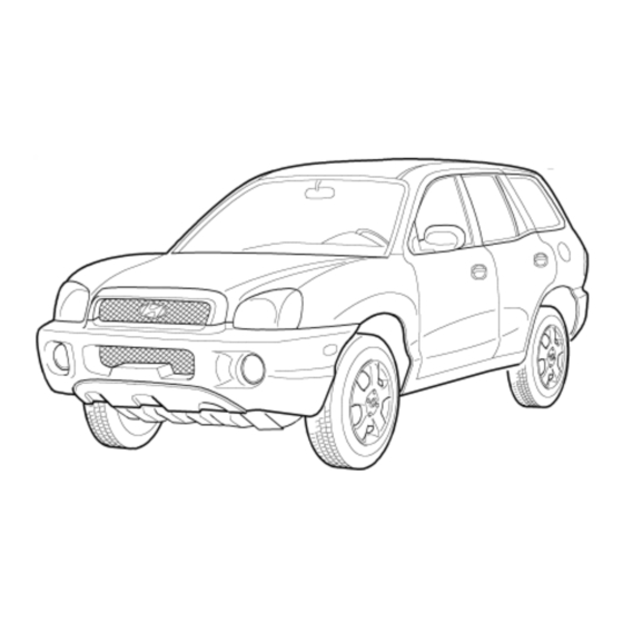 Hyundai 2001 Santa Fe Owner's Manual