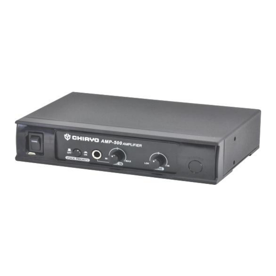 Chiayo AMP-500 Operation Manual