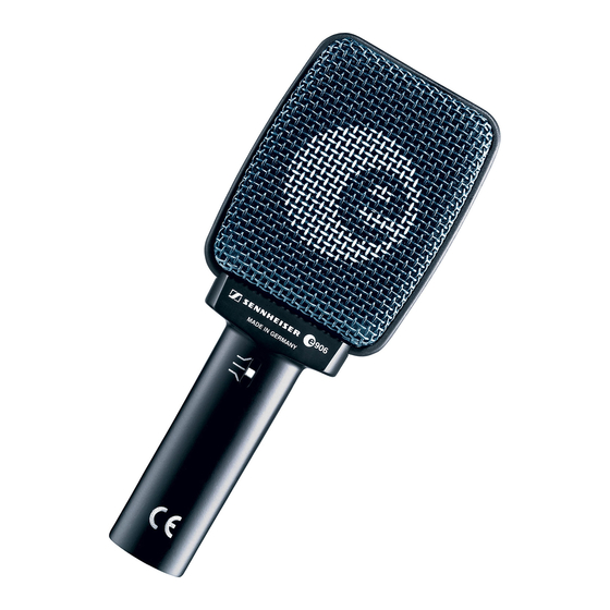 SENNHEISER E 906 MICROPHONE INSTRUCTION MANUAL ManualsLib