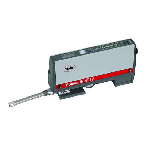 MAHR POCKET SURF IV INSTRUCTIONS MANUAL Pdf Download ManualsLib