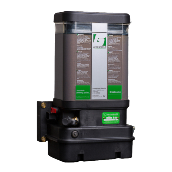 GROENEVELD BREAKALUBE3 LUBRICATION SYSTEM GENERAL MANUAL ManualsLib
