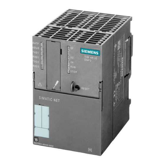 Siemens SIMATIC TIM 3V-IE DNP3 System Manual