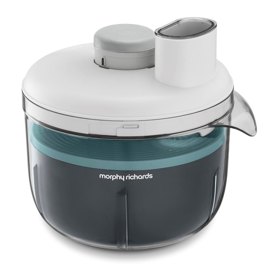 MORPHY RICHARDS PREPSTAR FOOD PROCESSOR INSTRUCTIONS MANUAL ManualsLib