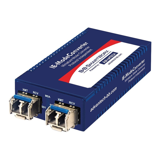 ADVANTECH B+B SMARTWORX IE-MODECONVERTER MEDIA CONVERTER USER MANUAL ...