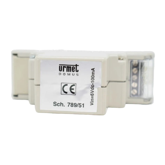 urmet domus 789 Quick Start Manual