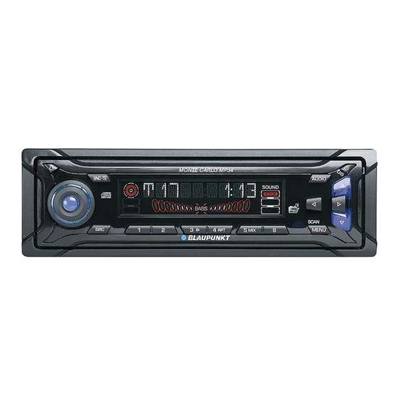 Blaupunkt Monte Carlo MP34 Operating And Installation Manual