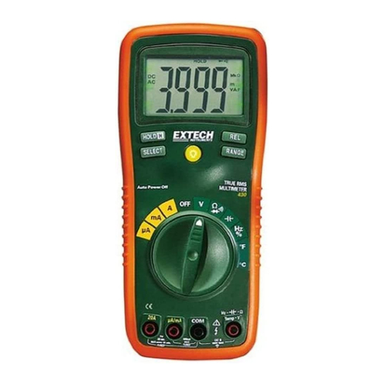 Extech Instruments 430 User Manual