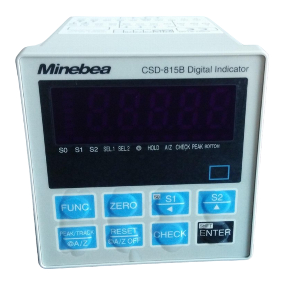 MINEBEA CSD-815B-73 TOUCH PANEL INSTRUCTION MANUAL | ManualsLib