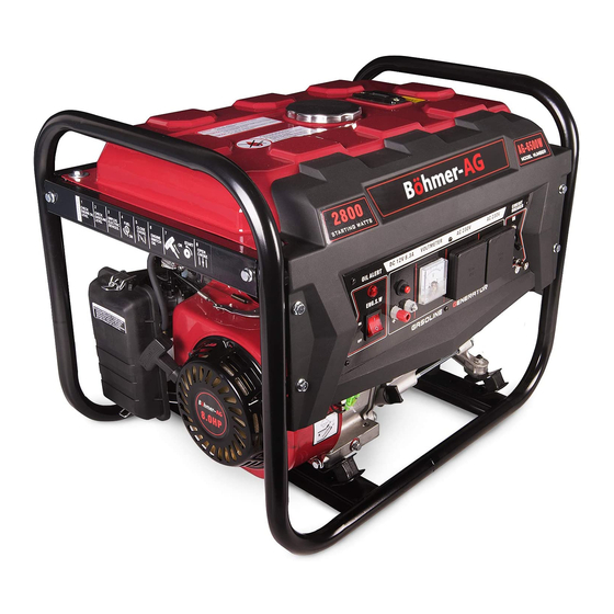 BOHMER-AG W SERIES PORTABLE GENERATOR INSTRUCTION MANUAL | ManualsLib