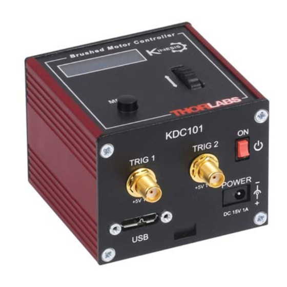 THORLABS KDC101 DC DRIVE USER MANUAL ManualsLib