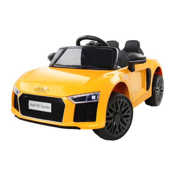 ROVO KIDS AUDI R8 ELECTRIC VEHICLE USER MANUAL | ManualsLib