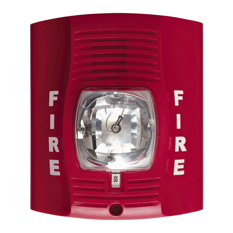 SYSTEM SENSOR SPECTRALERT ADVANCE SERIES HORN INSTALLATION AND