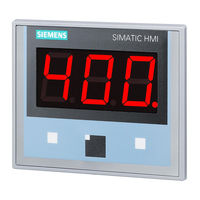 Siemens SIMATIC HMI IRD400 Operating Instructions Manual