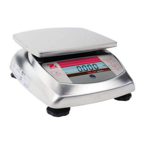OHAUS Valor 3000 Quick Start Manual