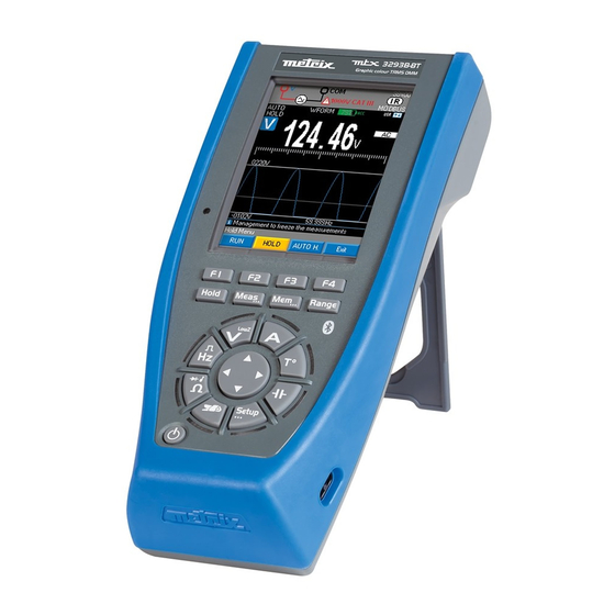 Chauvin Arnoux Metrix MTX 3293B Quick Start Manual