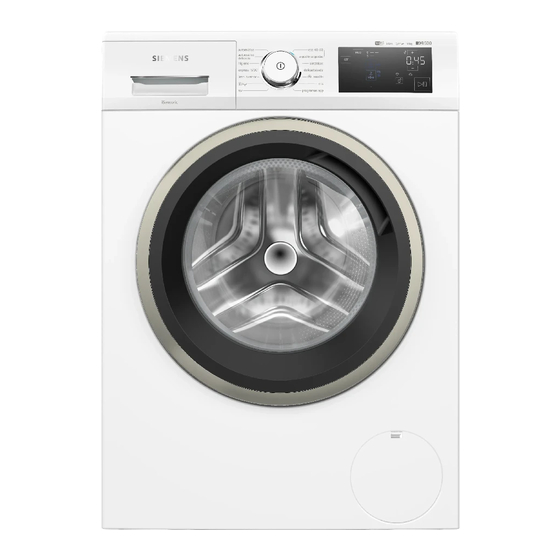 Siemens WM14LPH1ES User Manual And Installation Instructions