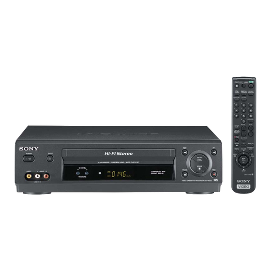 Sony SLV-N500 - Video Cassette Recorder Specifications