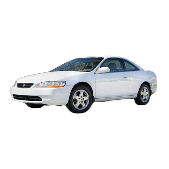 Honda 1998 Accord Coupe Owner's Manual