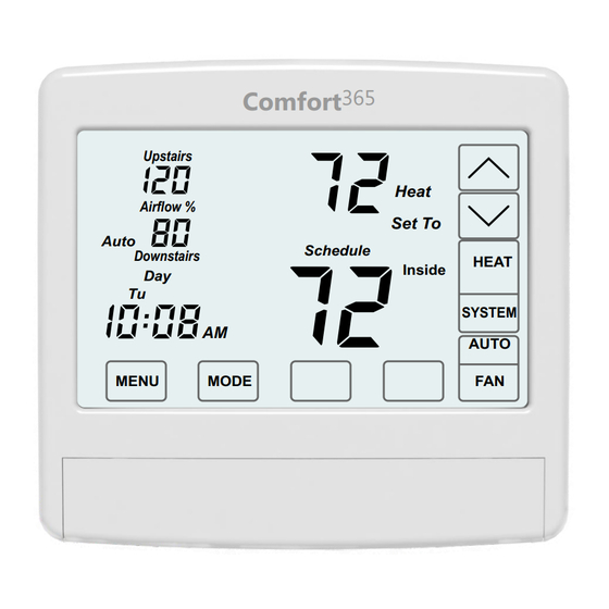 eControls Comfort365 C365T21 Installer And User Manual