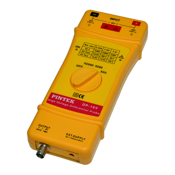 Pintek DP-16V Instruction Manual
