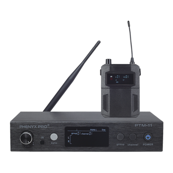 Phenyx PTM-22 Owner's Manual