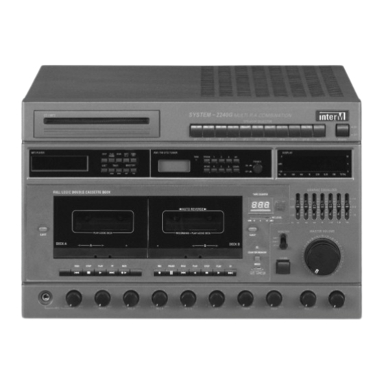 Inter-m SYSTEM-2240G Operation Manual